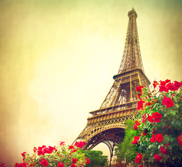 Wall Mural - Eiffel Tower at sunrise, Paris, France