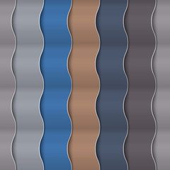 Wall Mural - paper vertical seamless wavy pattern