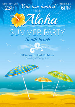 Beach party poster