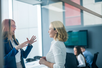 Wall Mural - Colleagues dicussing business