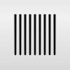 Fototapete - Abstract audio speaker template, dynamic with perforated grill pattern and white background for design elements, web, prints, apps, UI. Vector illustration.