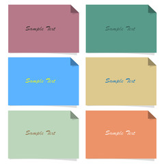 Wall Mural - set of simple paper banners