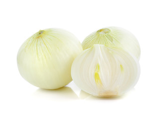 Wall Mural - white onion isolated on white background