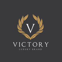 Victory Logo Template. Hotel Logo. Luxury Brand Identity