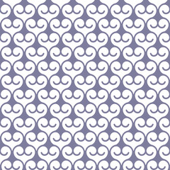 Wall Mural - Seamless monochrome pattern with swirls