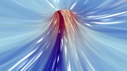 Wall Mural - Tunnel Vision 106: Traveling down an abstract blue tunnel of light (Loop).