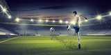 Fototapeta Sport - Soccer forward player 