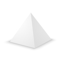 Blank White Pyramid, 3d Template.
