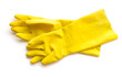 © mraoraor - Stock Photo:Yellow rubber gloves for cleaning on white background, workhouse concept