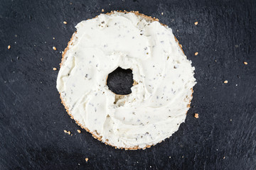 Wall Mural - Homemade cream cheese Bagel