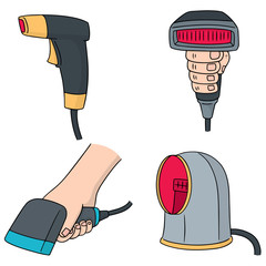 Sticker - vector set of barcode reader