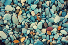 Natural Vintage Colorful Pebbles Background
