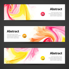 Wall Mural - Abstract banners set design template