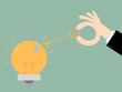 © kurapy - Keys unlocking ideas bulb.Key To Success. Business Concept Illus