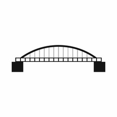 Poster - Bridge icon, simple style