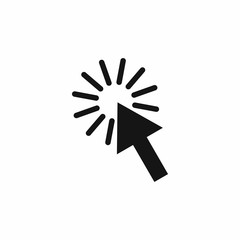 Poster - Click icon, simple style