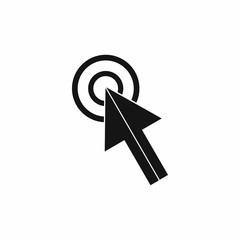 Poster - Click icon, simple style