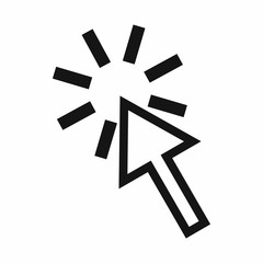 Poster - Click icon, simple style
