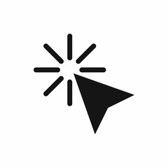 Poster - Click icon, simple style
