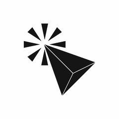 Poster - Click icon, simple style