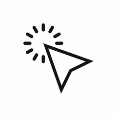 Poster - Click icon, simple style