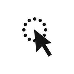 Poster - Click icon, simple style