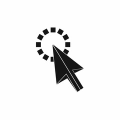 Poster - Click icon, simple style