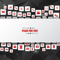 Fototapete - Abstract Creative concept vector empty speech bubbles. For web and mobile applications isolated on background, illustration template design, presentation, business infographic and social media icon