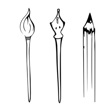 Hand-drawn tools for calligraphy