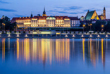 The Royal Castle Over The Vistula River In Warsaw, Poland