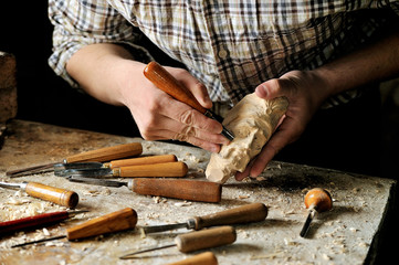 carver creative works in his studio