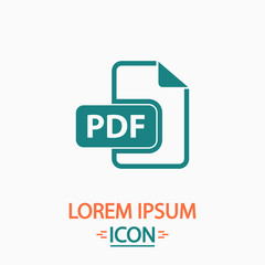 Fototapete - PDF computer symbol