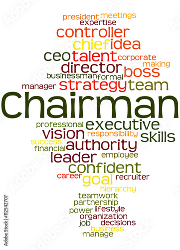 Chairman Word Cloud Concept 5 Buy This Stock Illustration