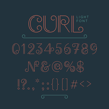 Numbers and extra characters for a font.
