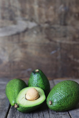 Wall Mural - avocado on wooden background