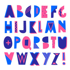 Sticker - Geometric Style Font