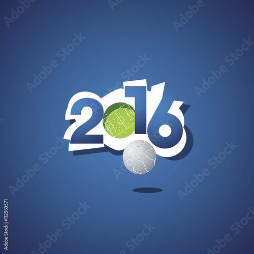 Fotomural Euro 2016 France vector blue background