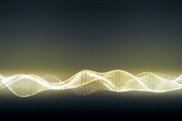 Poster - Illuminated digital wave