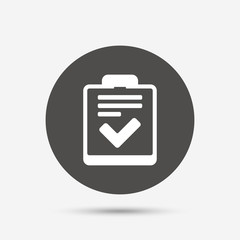 Poster - checklist sign icon. control list symbol.