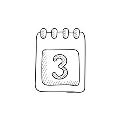 Sticker - Calendar sketch icon