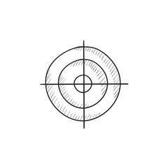 Canvas Print - Shooting target sketch icon