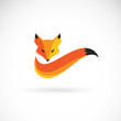 Vector of a fox design on white background. Animals.