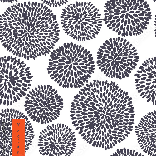 Fotografia Hand drawn floral japanese pattern