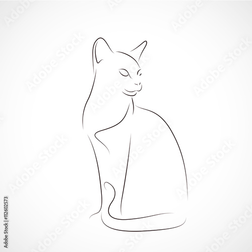 Silhouette Chat Vecteur Stock Adobe Stock