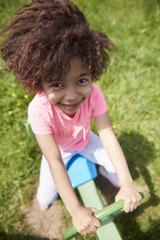 Wall Mural - Little african kid on the playground