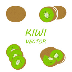 Wall Mural - Vector flat kiwi icons set