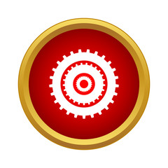 Poster - Gear icon, simple style
