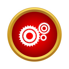 Poster - Gear icon, simple style