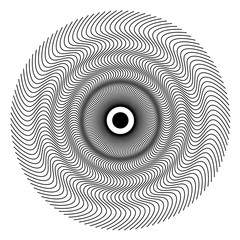 Poster - Geometric circular optical illusion