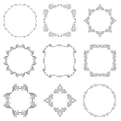 Wall Mural - set of elegant monogram design. vector illustration.